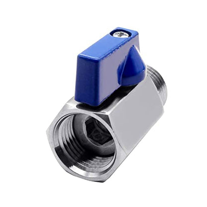 Beduan 316SS 1/2 NPT Mini Ball Valve Female x Male Shut-Off Valve 2 PCS - size: 1/2 NPT