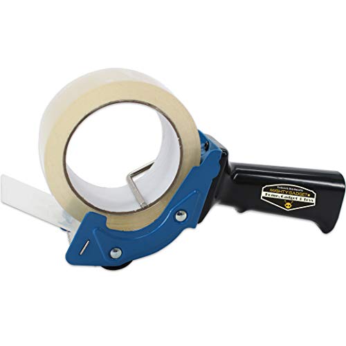 Mighty Gadget Brand Light Weight Fast Reload 2 Inch Packing Tape Gun Dispenser Packing Packaging Sealing Cutter (Blue/Black)