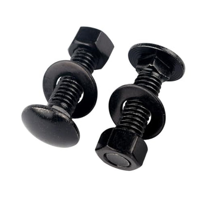 6 Sets 3/8-16 x 1-1/4" Carriage Bolts Screws Round Head Square Neck and Hex Nuts, Flat Washers 304 Stainless Steel 18-8 Full Thread, Black - color: Black, size: 3/8-16 x 1-1/4" (6 Sets)