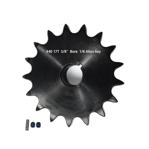 #40 Sprocket 17T 5/8" Bore Hardened Black Oxide - size: 17 teeth, style: 5/8" in bore