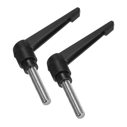 uxcell 2pcs Clamping Lever Handles, M10 x 35mm 304 Stainless Steel Threaded Male Stud, Adjustable Handles Locking Quick Release Ratchet Push Button Bolt Knobs, Black - size: M10 x 35mm
