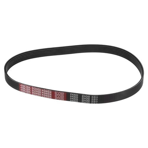 uxcell 6K323/6PK820 Serpentine Belt 6 Ribs 820mm Length x 21mm Width x 5mm Height, EPDM Poly V Belt, Multi Wedge Micro V Belt for Vehicle - size: 6PK820
