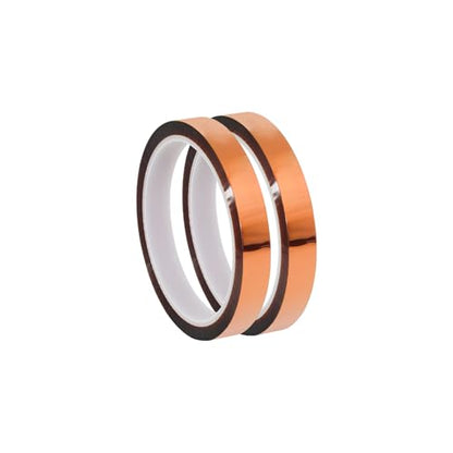 2 Rolls 1/2 Inch13mm X 33m 108ft 3D Polyimide Heat ,Heat Resistant ,Heat Transfer ,Thermal ,Sublimation Tape,Heat Vinyl Press Tape,No Residue,High Temperature Tape,Electronics,Soldering,Circuit Board - size: 1/2 Inch 13mm 2 rolls