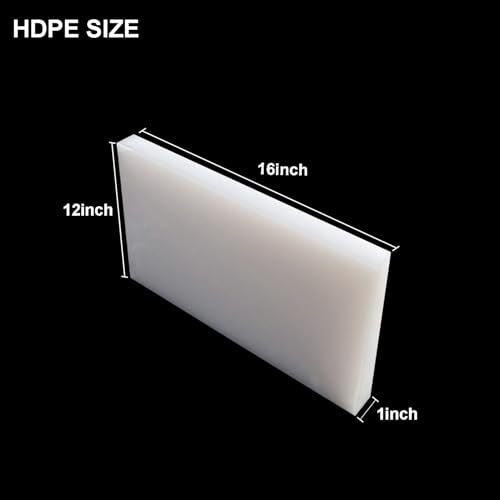 High-Density Polyethylene (HDPE) Plastic Sheet 1" Thick 12" X 16"- White HDPE Sheet,for Machining, Home Improvements, DIY Projects, Engineering,High-Density Polyethylene Plastic Block (Pack of 1) - color: White, size: 1" x 12" x 16"