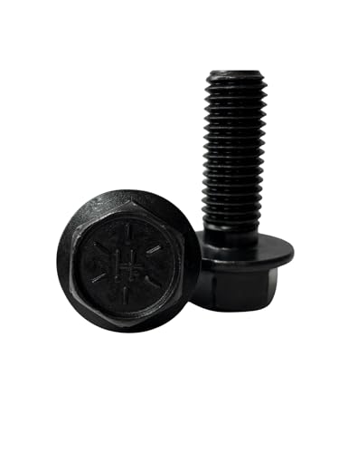 (20 Pieces) 5/8-11x1 3/4" Grade 8 Hex Flange Bolts Screws UNC Coarse Full Threads Zinc Phosphate & Oil