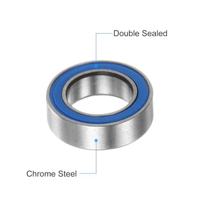 uxcell 10pcs MR106-2RS Miniature Deep Groove Ball Bearings 6x10x3mm Rubber Sealed Bearings for TRX4 1/10 RC Cars Trucks, 3D Printer, P6 (ABEC 3) - color: Blue, size: 6x10x3mm