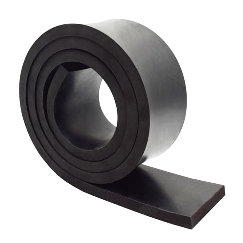 Neoprene Rubber Strips 1/2(.500)" Thick X 3" Wide X 5' Long, Solid Rubber Rolls Use for Gaskets DIY Material, Supports, Leveling, Sealing, Bumpers, Protection, Abrasion, Flooring - size: 3" x 5', style: .500" thick(No Adhesive）