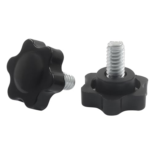10Pcs 1/4"-20 Star Hand Knobs, Black, 1/4"-20 * 12 - size: 1/4"-20*12