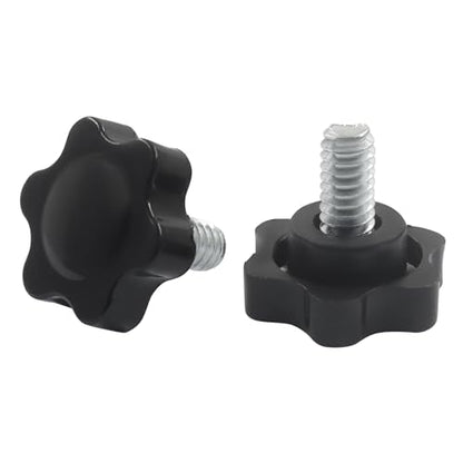 10Pcs 1/4"-20 Star Hand Knobs, Black, 1/4"-20 * 12 - size: 1/4"-20*12