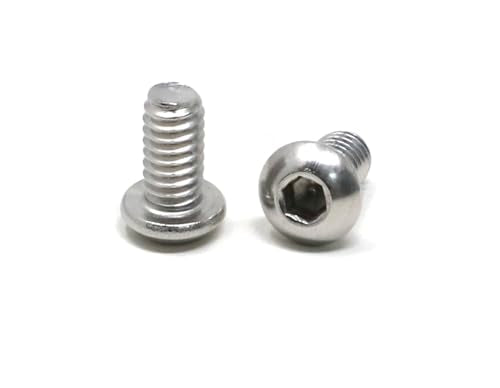 iexcell 50 Pcs 1/4-20 x 1/2" Stainless Steel 304 Hex Socket Button Head Cap Screws Bolts Kit - size: 1/4-20 x 1/2"