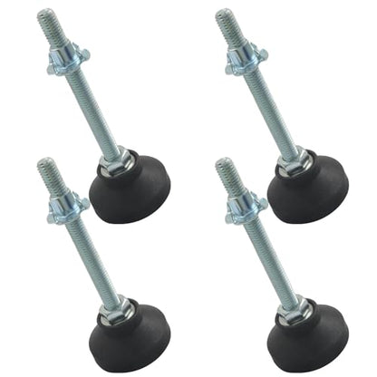 M10 Thread Adjustable Feet, D50 x M10 x H100, 4 Pcs - size: 4 Pcs (D50 x M10 x H100)