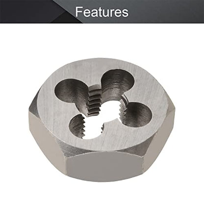 Utoolmart Hex Rethreading Die, M10 x 1.25 Pitch, Carbon Steel Thread Die, Hex Rethreading Die Machine Thread Die, Hexagon Taper Pipe Die, 1 Pcs - size: M10×1.25 Fine Teeth