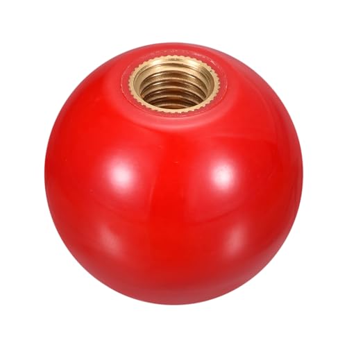 uxcell Threaded Ball Knobs, M12 Female Thread Thermoset Ball Knob 40mm Dia Round Operation Ball Handles with Copper Insert for Machine Lever Handle, Red - color: Red, size: M12x40mm