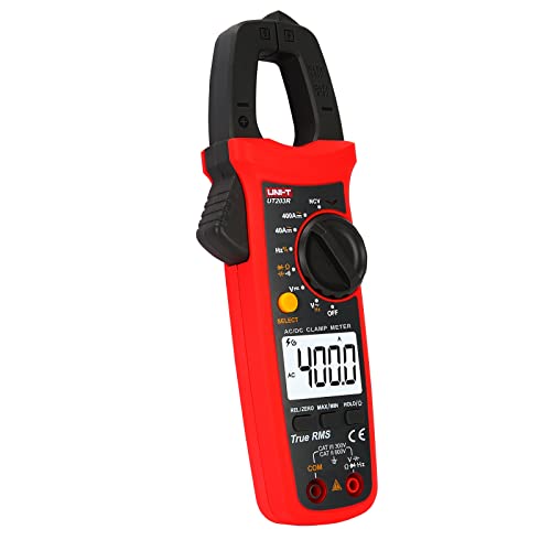 UNI-T Digital Clamp Meter UT203R AC Current True RMS Volt Amp Ohm Meter HVAC Clamp On Multimeter, Auto Ranging 4,000 Counts NCV AC DC Voltage Frequency Resistance Capacitance Continuity Diode Tester - size: UT203R