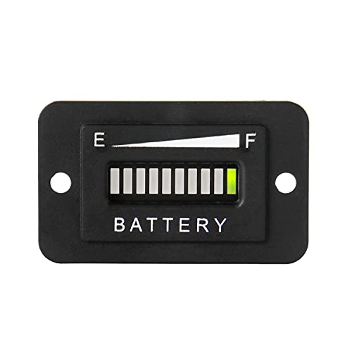 Yooreal 48V Battery Indicator Meter Battery Monitor for Lead Acid Battery (Not Included Trojan Type) Powered Club Car Travel Trailer Forklift Scrubber Machine Electric Motorcycle - size: BI003-48V