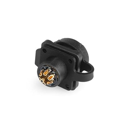 CNLINKO LP12 7-Pin Circular Connector with 1 Meter Cable Assemblies, IP68 Waterproof Industrial Electrical Connector for Outdoor Equipment Automotive Machinery M12 Cylindrical Connectors (7 Pin) - size: 7-Pin, style: Plug with 1M Cable