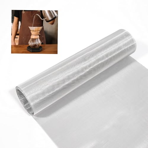 120 mesh Screen, 304 Stainless Steel mesh Screen, fine mesh Steel Woven mesh, Easy to Cut, Used for Sturdy Metal mesh in Filter Screens, Filter Fabrics, and DIY Projects (1, 120Mesh 30X400CM) - size: 120Mesh 30X400CM