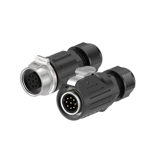 LP16 9PIN Industrial Waterproof Connector IP68 Quickly Plugging Aviation Connector Solder-Assembly M16 9PIN Circular Connector Fast Release Electrical Connector Male Plug&Female Socket - size: 9 Pin, style: Male Plug / Female Socket