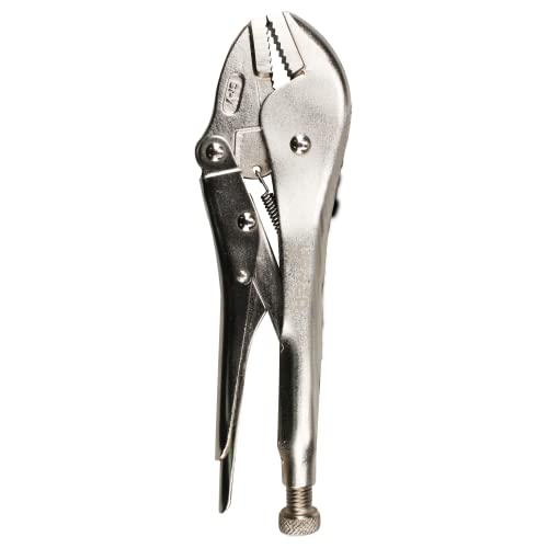 URREA Locking Pliers - 10" Adjustable Straight Jaw Plier with 2-19/32" Capacity & Quick Release Lever - 293R