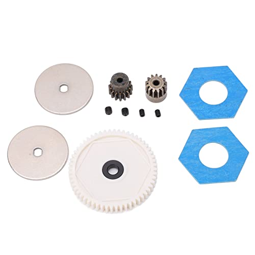 Metal 56T Spur Gear, Small Lightweight Gear Set with 13T 15T Gears for Axial SCX10 RC Crawler Car, Strong Wear (White) - color: White