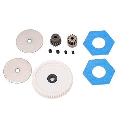 Metal 56T Spur Gear, Small Lightweight Gear Set with 13T 15T Gears for Axial SCX10 RC Crawler Car, Strong Wear (White) - color: White