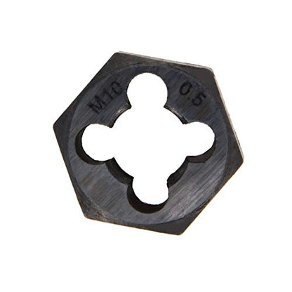 Utoolmart Hex Rethreading Die, M10 x 0.5 Pitch, Carbon Steel Thread Die, Hex Rethreading Die Machine Thread Die, Hexagon Taper Pipe Die, 1 Pcs - size: M10×0.5 Fine Teeth
