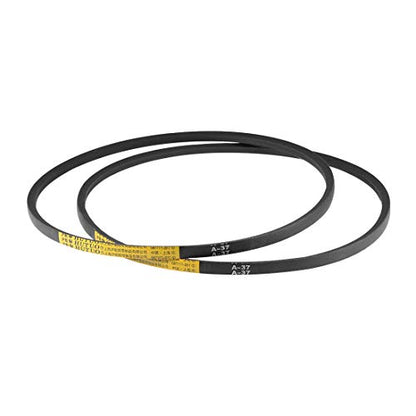 uxcell A37 Drive V-Belts 37" Pitch Length 13mm Width 8mm Thick JIS Standard A-Section Rubber Drive Transmission Belt 2pcs - size: 37"