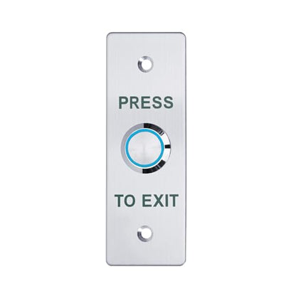 Push to Exit Button，12V DC Push to Exit Switch with LED Light, IP67 Waterproof,NC/NO/COM Outputs, Surface Mount Request-to-Exit Device for Access Control Systems (115X40-B) - color: 115X40-B