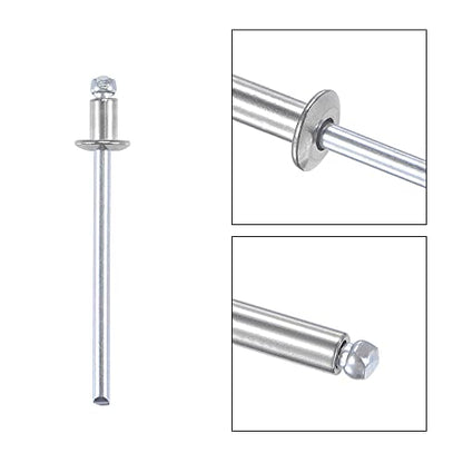uxcell Blind Rivets 304 Stainless Steel 3.2mm Diameter 6mm Grip Length Silver 50pcs - size: 3.2mm x 6mm