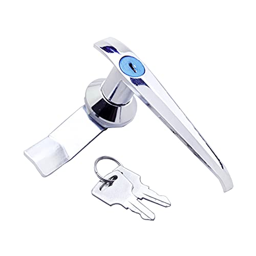 2Pcs Mailbox Cabinet Metal Keyed Security Handle Latch Silver