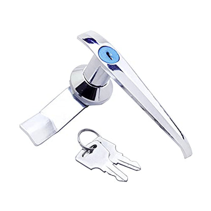 2Pcs Mailbox Cabinet Metal Keyed Security Handle Latch Silver