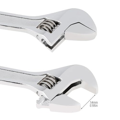 Mini Wrench Tool Keychain, Spanner Keyring Pendant, Keychain Creative Mini Adjustable Wrench Key Chain Spanner Key Chain (Silver) - color: Silver