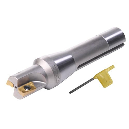 R8 Indexable 1" End Mill, Carbide Insert 90° Milling Cutter - size: 1 in