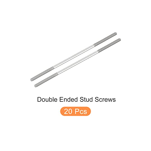 METALLIXITY Double Ended Stud Screws (M3 Thread 90mm Length) 10pcs, 304 Stainless Steel Dual Threaded Rod Bolts - for House Maintenance - size: M3x90mm
