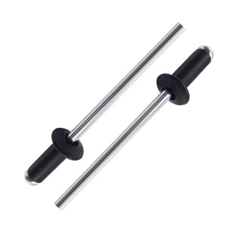 130pcs Black 5/32-1/2 Inches Aluminum Blind Rivets, 4-12.7 mm Pop Rivets,Aluminum Grip and Steel Mandrel - color: Black, size: 5/32-1/2 Inches
