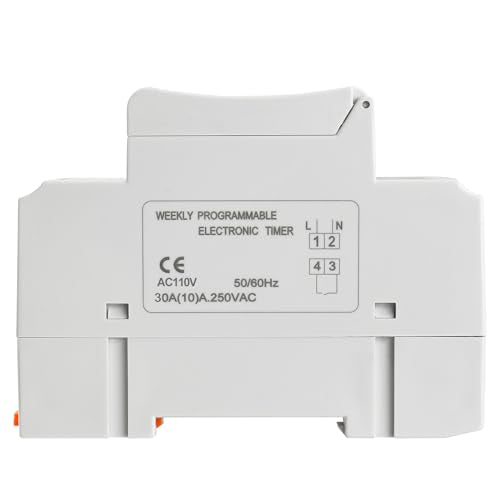 BAOMAIN THC30A AC 110V Digital Programmable Timer Switch,30A Weekly Relay - size: 110VAC