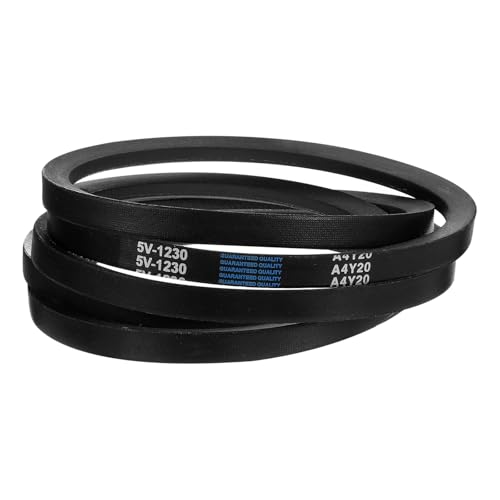 uxcell 5V1230 V-Belt, Classic Wrapped Rubber V-Belt 123" Outside Circumference x 0.62" Width x 0.53" Height for Industrial Machinery Equipment, Black - size: 5V1230