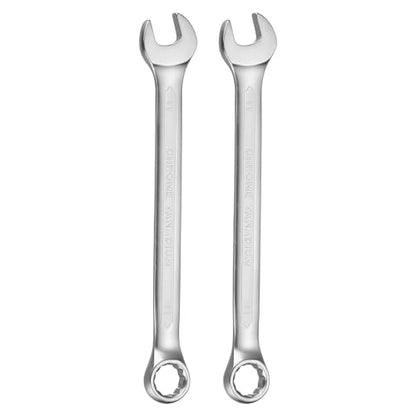 HARFINGTON 2Pcs Metric Combination Wrench 11mm Open End & 15-Degree Offset - size: 11mm