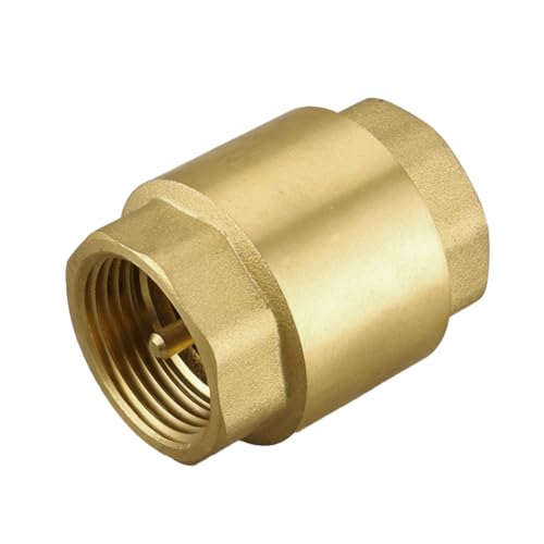 2Pcs Brass Spring Check Valve, 3/4" FNPT Inline One Way Non Return - size: 3/4"NPT