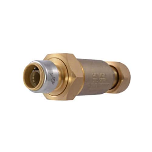 Cash Acme BF5 Dual Check Valve, 1 x 3/4 Inch Push to Connect, Compatible with SharkBite, BF5M0134SB