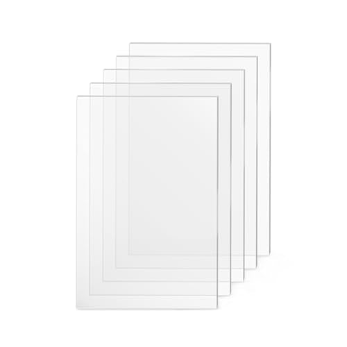 OMTech 10 Pack Clear Acrylic Sheets 12x8 Inch 3mm for Laser Engraving DIY - color: Clear, size: 12''x8''x1/8''