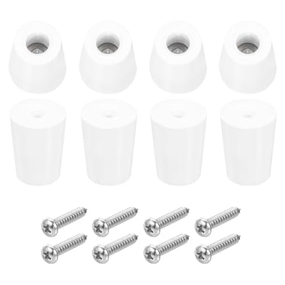 uxcell 8Pcs Rubber Bumper Feet, 1.22" H x0.94 W Round Pads with Stainless Steel Washer and Screws for Furniture, Appliances, Electronics - size: 1.22" H x0.94" W