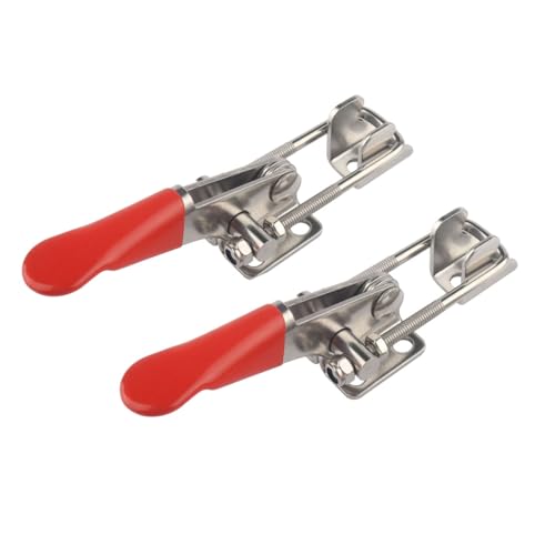 2Pcs Heavy Duty Toggle Clamp Capacity 400LBs, 304 Stainless Steel Adjustable U Bolt Holding Quick Release Latch 40323