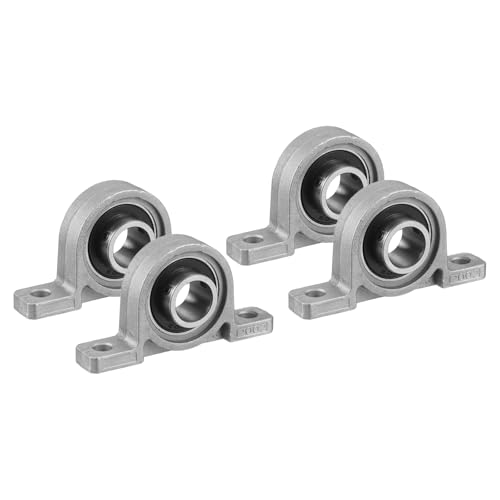 uxcell KP002 Pillow Block Bearing 9/16" (15mm) Zinc Alloy Steel 4Pcs - size: KP002 (9/16" Bore)