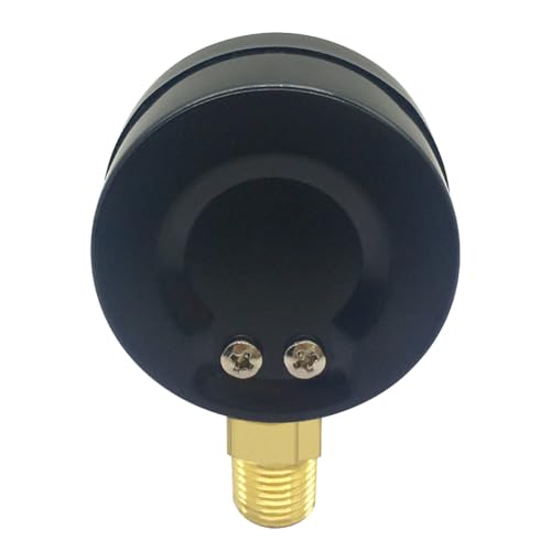 Uenede 0-300PSI Pressure Gauge 1/4" NPT Brass Bottom Mount with Bushing - size: 300PSI(1/4"NPT)