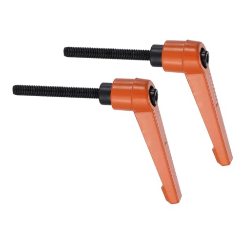 uxcell Clamping Lever Handles for Lathe, M5x40mm Male Thread Orange 2Pcs - size: M5x40mm