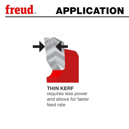 Freud LU83R008: 8" Thin Kerf Combination Blade - style: 8-Inch 40 Tooth ATB Thin Kerf Combination Saw Blade with 5/8-Inch Arbor and PermaShield Coating