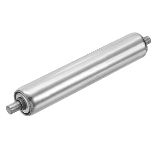 MECCANIXITY Stainless Steel Conveyor Roller 1.5" Diameter 8" Length Gravity Transmission Replacement Part Galvanized End (Silver) - size: 1.5"x8"