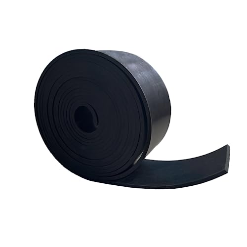 Solid Rubber Strip Roll 1/8 (.125)" Thick X 2" Wide X 10'Long - size: 2"X10'X1/8, style: No Adhesive