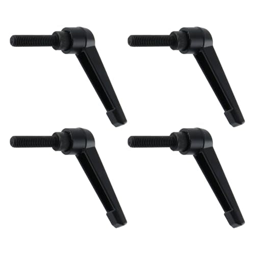 Clamping Lever Handles M8 x 32mm Push Button Ratchet Lever Male Threaded Stud Adjustable Handles Hand Knobs Rotating Screw Handles Bolts with Locking Lever -4pcs - size: M8 x 32mm